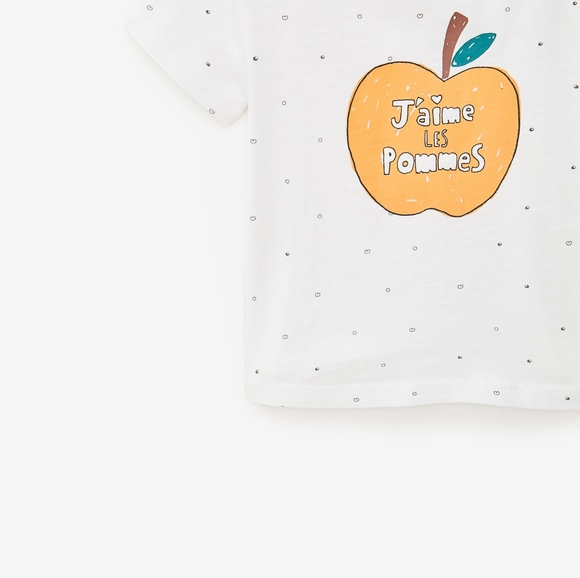 ZARA Baby Girl 🍎 Apple Print T-Shirt l 4-5YRS NWT - Picture 3 of 5